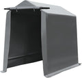 Gardesol Storage Shelter, 6x8 ft Portable Shed Outdoor Carport with Roll-up Zipper Door, Waterproof and UV Resistant Outdoor Storage Shed for Bike, ATV, Motorcycle Shelter, Gray