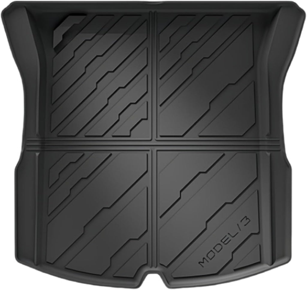 TPE Floor Mats for Tesla Model 3 2024 Highland All Weather Cargo Liner Frunk Trunk Backseat Protector Pad(Trunk mat)