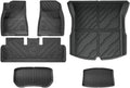 TPE Floor Mats & Cargo Liner, 3D Cyber Style Waterproof Anti-Slip Trunk Mat Backrest Mats Compatible with Tesla Model 3 Highland 2024 2025(6PCS LHD Set)