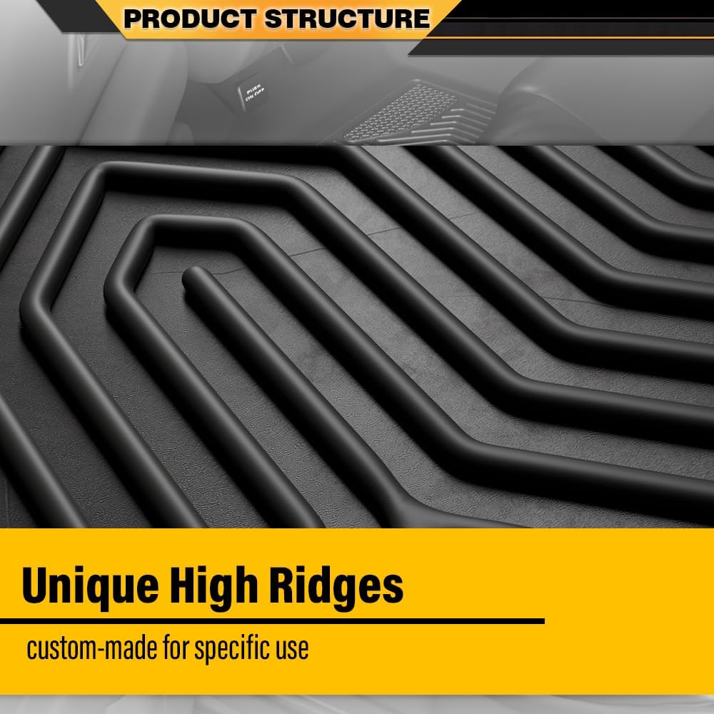 Floor Mats & Cargo Liners Fit Buick Envision 2021 2022 2023 All Weather Protection TPE Floor Liners 1st & 2nd Row Black, alfombras para carro