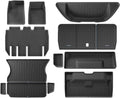 Compatible with Tesla Model X 2023 2024 TPE 3D Car Floor Mats Cargo Liner Trunk Pad Waterproof Protective Left Rudder(New 5MODELX6PCS)
