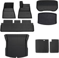 TPE Floor Mats & Cargo Liner Compatible for Tesla Model 3 Highland 2024, All Weather Waterproof Anti-Slip Trunk Mats TPE Floor Liners(8PCS RHD)