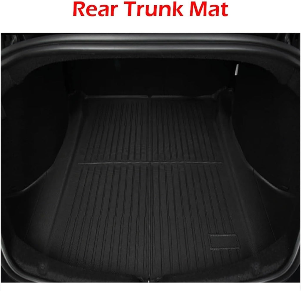 Floor Mat with Door Sill Protector | Compatible with Tesla Model 3 Highland Floor Trunk Mats Cargo Liner | Compatible with Model 3 2025 2024 Accessories(DLFM-9PCS)