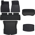 All Weather TPE Floor Mats & Cargo Liner Compatible for Tesla Model 3 Highland 2024, Waterproof Anti-Slip Trunk Mats TPE Foot Pads(6PCS Set)