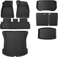 Compatible with Tesla Model 3 Highland 2024 XPE Floor Mats, All Weather 3D Waterproof Scratch Trunk Mat Cargo Liner Backrest Mats(8PCS RHD Floor Mats)