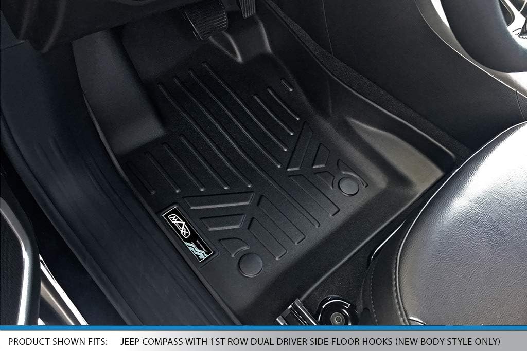 MAXLINER Floor Mats 2 Rows and Cargo Liner Set for 2017-2025 Jeep Compass