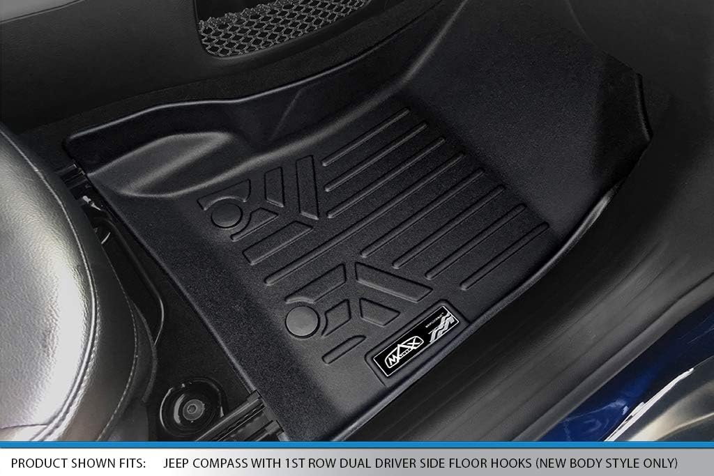 MAXLINER Floor Mats 2 Rows and Cargo Liner Set for 2017-2025 Jeep Compass
