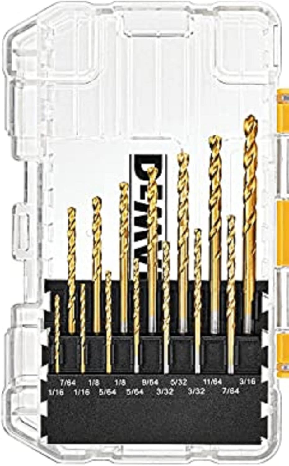 DEWALT 20V Max Cordless Drill / Driver Kit, Compact, 1/2-Inch with Titanium Drill Bit Set, Pilot Point, 21-Piece (DCD771C2 & DW1361)
