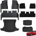 Floor Mat with Door Sill Protector | Compatible with Tesla Model 3 Highland Floor Trunk Mats Cargo Liner | Compatible with Model 3 2025 2024 Accessories(SNFM-8PCS)
