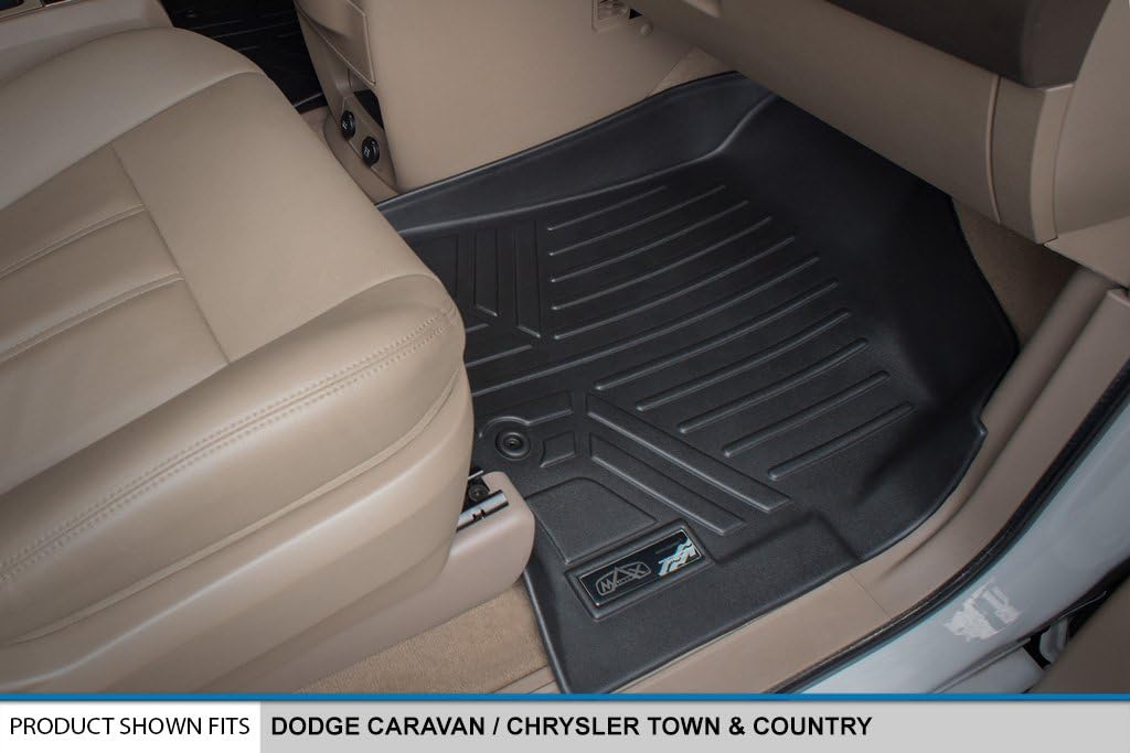 MAXLINER Floor Mats 3 Row Liner Set Compatible with 2008-2016 Chrysler Town & Country