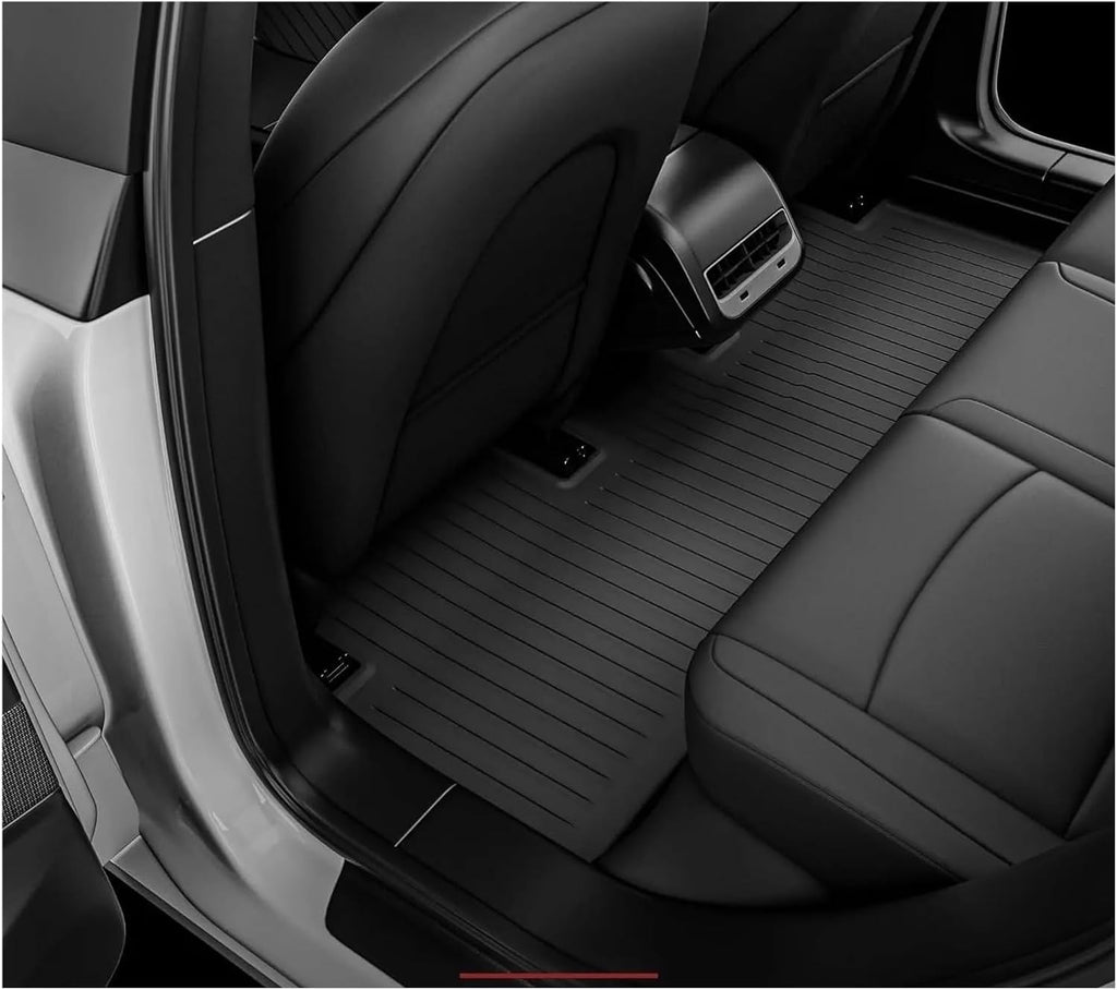 All Weather TPE Floor Mats Cargo Liner Compatible with Tesla Model 3 Highland 2024 Waterproof Anti-Slip Trunk Mats TPE Foot Pads(4PCS Set)