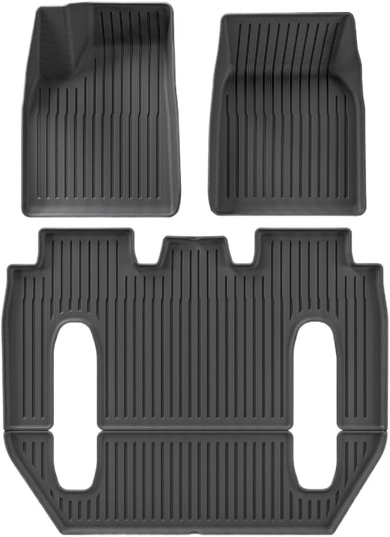 Compatible for Tesla Model X 2023 2024 TPE 3D Car Floor Mats Cargo Liner Trunk Pad Waterproof Protective Left Rudder(6 seat Foot Pad)
