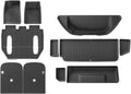 Compatible for Tesla Model X 2023 2024 TPE 3D Car Floor Mats Cargo Liner Trunk Pad Waterproof Protective Left Rudder(NEW 6MODELX5PCS)