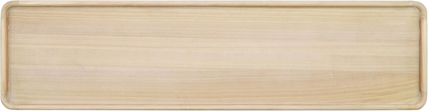 Scott Living Bridgely Console Table with Tray-Top Design, Narrow Accent Sofa-Table, Tray-Top Console Table, Wooden Sofa-Table, Entryway Behind Couch for Living Room, Space Saving, 58.25' Natural