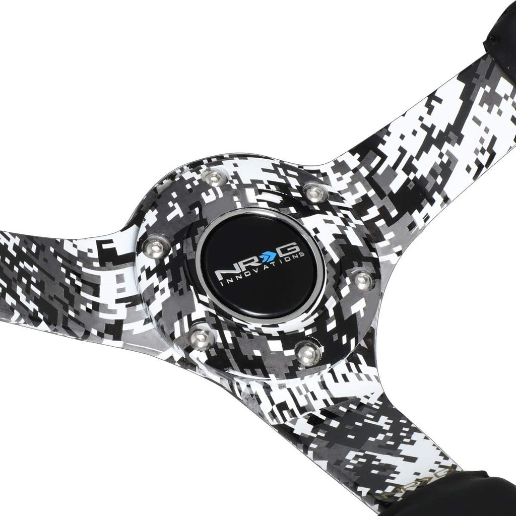 NRG Hydro Dipped Digital Camo Leather Steering Wheel RST-036DC-R + USPL STICKER