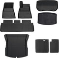 TPE Floor Mats Cargo Liner Compatible with Tesla Model 3 Highland 2024 All Weather Waterproof Anti-Slip Trunk Mats TPE Floor Liners(8PCS RHD)
