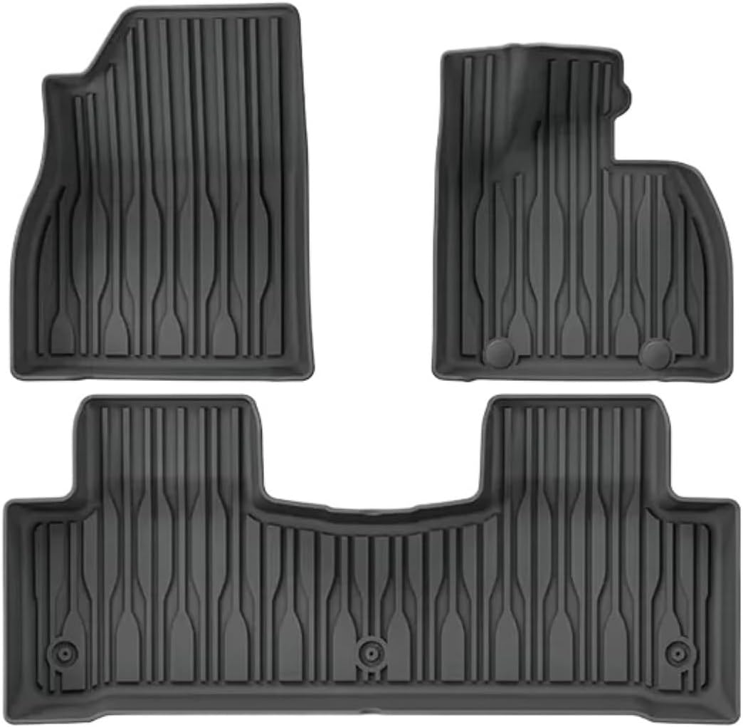 Compatible with BYD Sealion 7 2024 2025 TPE Floor Mats and Cargo Liners, All Weather WP RHD&LHD Backrest Mats Trunk Mats(Silver one Set)