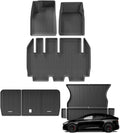 Compatible for Tesla Model X 2024 5/6/7 Seat TPE 3D Car Floor Mats Cargo Liner Trunk Pad Waterproof Protective Left Rudder(6seats Trunk)