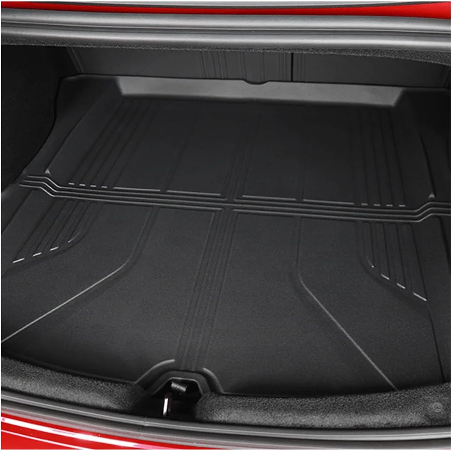 All-Weather TPE Floor Mats Compatible with Tesla Model 3 Highland 2024 Generation Full Set Cargo Liner and Rear Seat Back Mats LHD(3pcs Trunk mats)