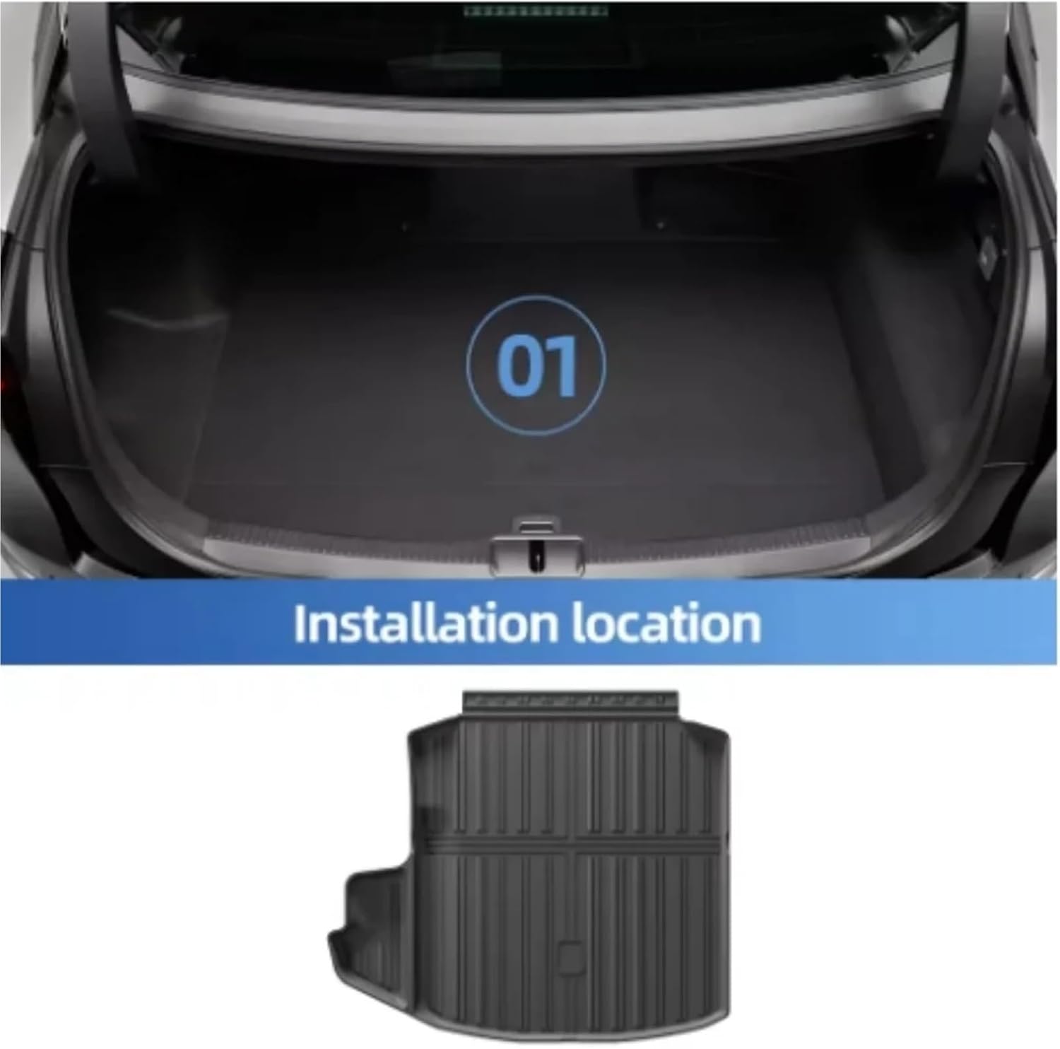 Floor Mats and Cargo Liner,Compatible with Toyota Crown 2023 2024 All Weather Protection TPE 3D 1st & 2nd Row Accessories(Left Rudder)(Black)