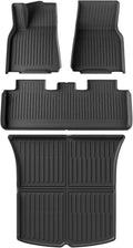 for Tesla Model Y 2021-2024 TPE 3D Car Floor Mats Cargo Liner Trunk Pad Protection Waterproof All Weather(Model Y LHD 4PCS)