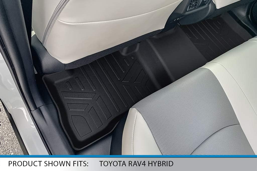SMARTLINER All Weather Custom Fit Floor Mats 2 Rows and Cargo Liner Set Compatible with 2019-2025 Toyota RAV4
