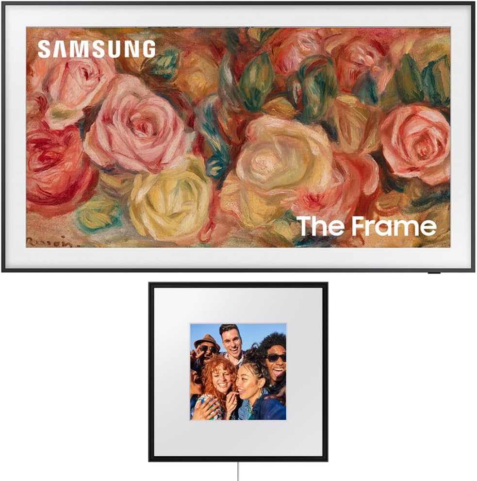 Samsung QN65LS03DA 65 inch The Frame QLED 4K Smart TV (2024 Model) Bundle with HW-LS60D Photo Music Frame Smart Speaker Dolby Atmos w/Q-Symphony