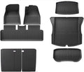 TPE 2024 2025 Compatible with Tesla Model 3 Highland Floor Mats All Weather Front Rear Cargo Liner Mat WP Anti-Slip Mats Accessories(8pcs Full Sets RHD)