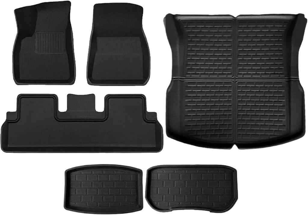 Compatible with Tesla Model 3 2024 XPE Floor Mats All Weather Floor Mats Front Rear Frunk Cargo Liner Set(6PCS LHD)