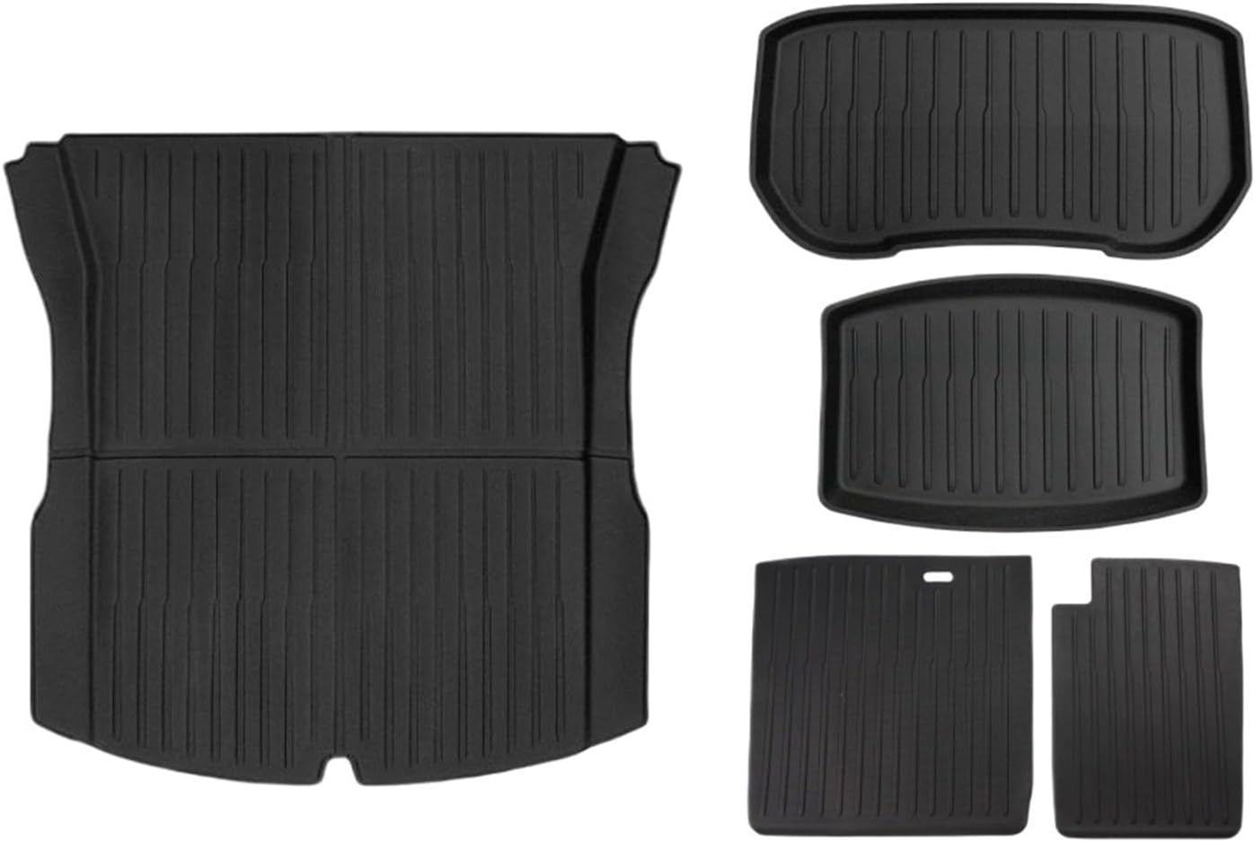 Auto Parts Compatible with Tesla Model 3 2024 Highland Floor Mats Cargo Liner Waterproof Anti-Slip Trunk Mat TPE Pads Left/Right Hand Rubber(Trunk Mats 5pcs)