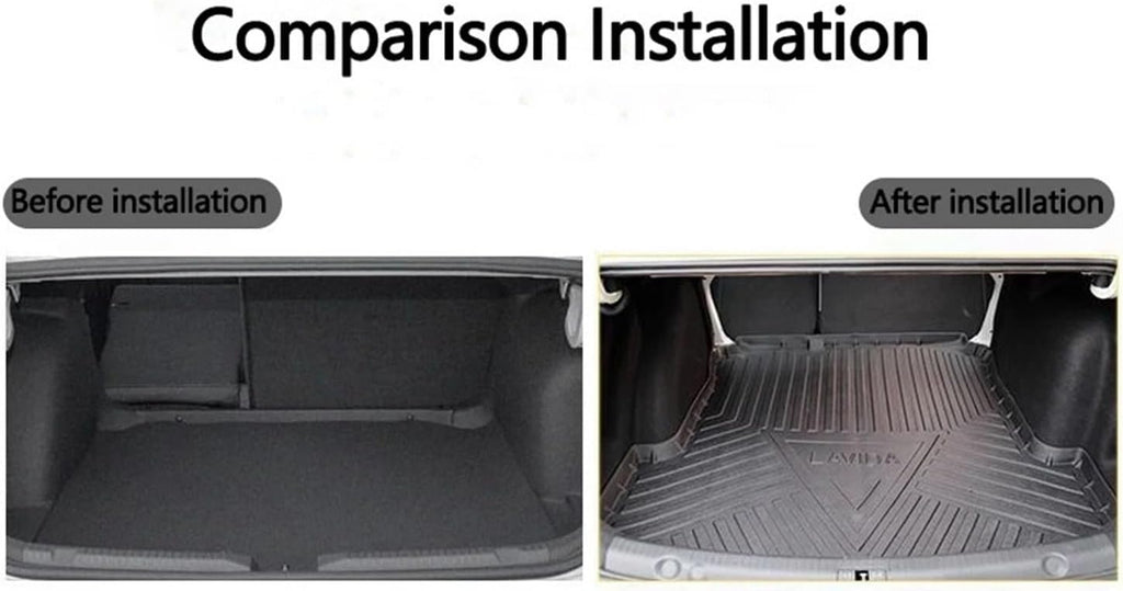 Car Trunk Mats Compatible with Toyota RAV4 RAV 4 XA40 2018 2016 2017 2015 2014 2013 Rear Luggage Boot FLoor Carpet Accsesories EVA Material, Black-b1
