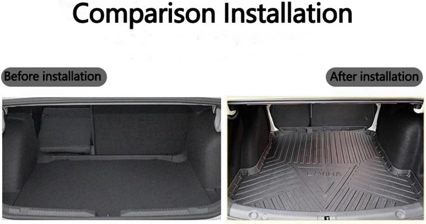 Car Trunk Mats Compatible with Toyota RAV4 RAV 4 XA40 2018 2016 2017 2015 2014 2013 Rear Luggage Boot FLoor Carpet Accsesories EVA Material, Black-b1