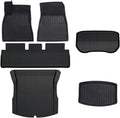 TPE Floor Mats & Cargo Liner Compatible with Tesla Model 3 Highland 2024, All Weather Waterproof Anti-Slip Trunk Mats TPE Floor Liners(6PCS LHD)
