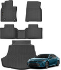 Floor Mats & Trunk Mat Custom Fit for Toyota Camry 2025 (Include Hybrid) All Weather TPE Rubber Cargo Liner Anti-Slip Full Set Automotive Floor Liners for Camry Accessories