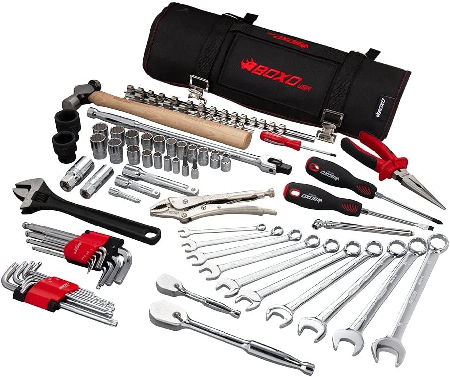 BOXO USA UTV Tool Roll - Ultimate Tool Kit for Side by Side, Polaris RZR, CanAm, UTV, Truck (Tool Roll)