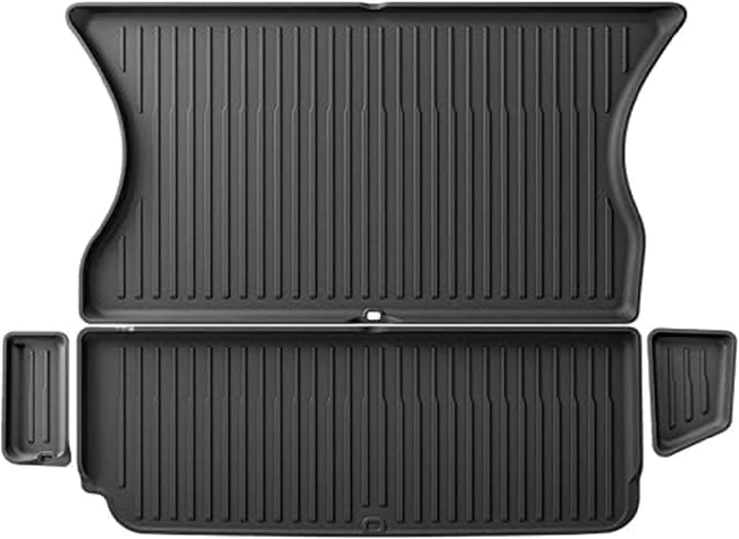 Compatible for Tesla Model X 2024 5/6/7 Seat TPE 3D Car Floor Mats Cargo Liner Trunk Pad Waterproof Protective Left Rudder(5seats Trunk)