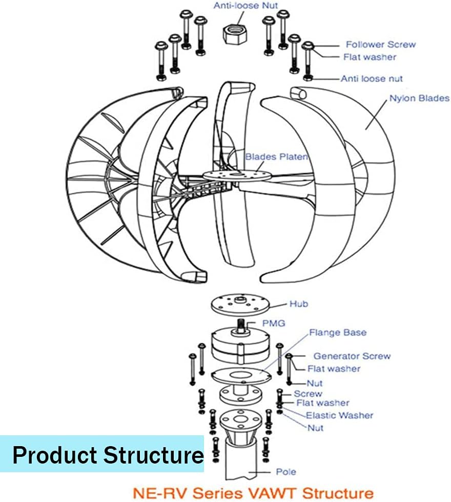 Wind Turbine Generator 600W DC 24V 5 Blades Lantern Motor Vertical Axis Windmill with Controller