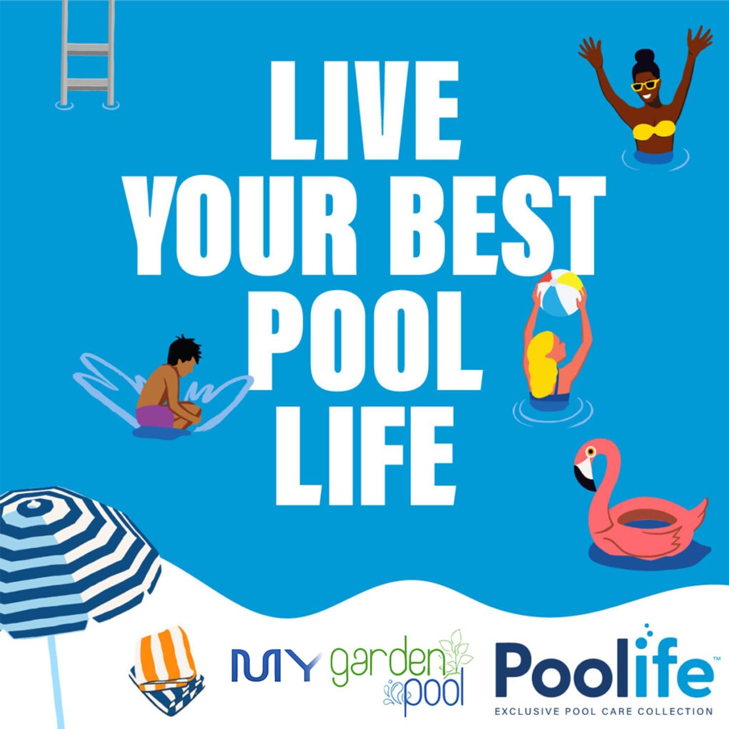 Poolife Algaecide 90 – Long-Lasting Copper Pool Algaecide for Green, Black & Mustard Algae – 90-Day Protection – Includes 7-in-1 Test Strips, Measuring Cup & Pool-IQ AI Assistant 12 Pack