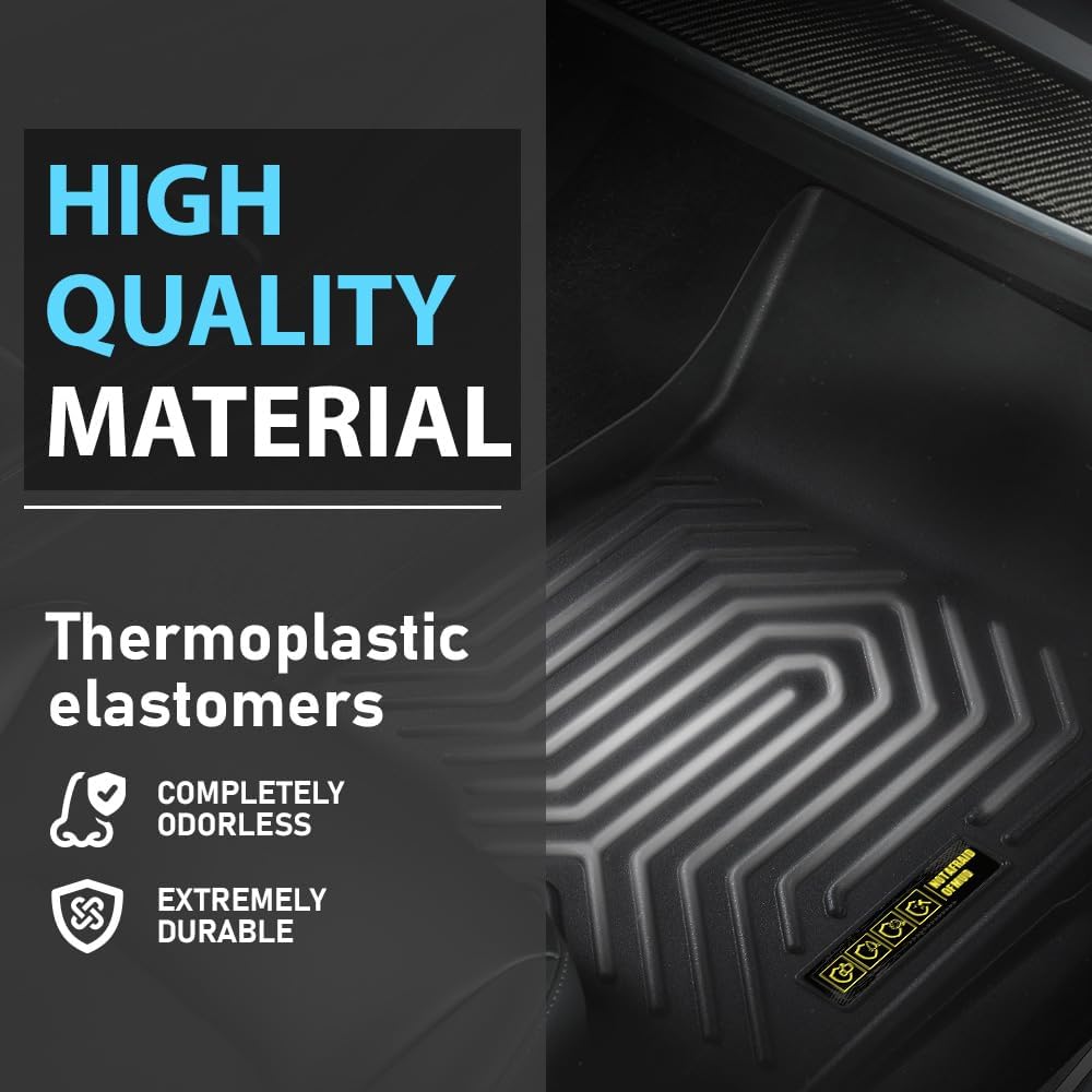 ALLGOOD TPE Floor Mats Cargo Liners Fit LX RX300 2019 4PCS 1st & 2nd Row & Truck Bed Mats All Weather Protection Black Alfombras para Carro