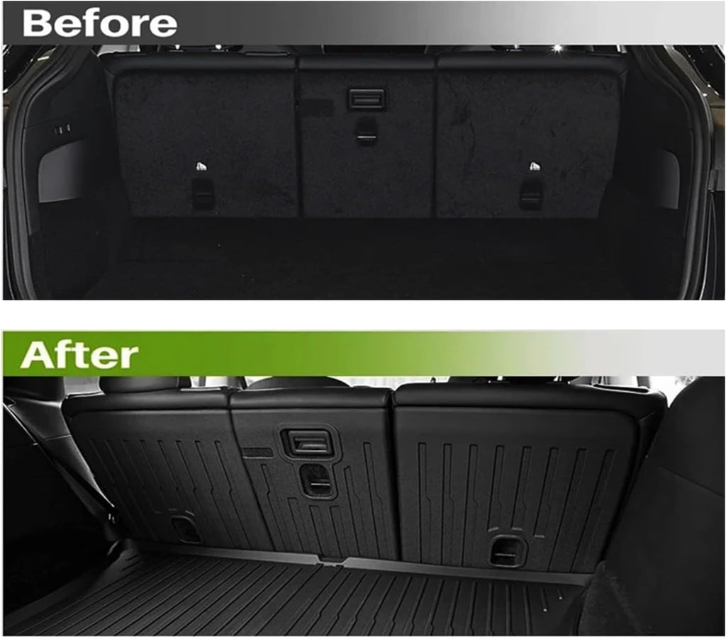Compatible with Tesla Model Y Launch 2025 Juniper 2025 TPE Floor Mats Cargo Liner Trunk Floor Liner Backrest(Gray)