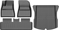 Compatible with Tesla Model 3 Highland 2024 TPE Floor Mats,All Weather Waterproof Anti-Slip Front Rear Cargo Liner Trunk Mat(Left Rudder 4pcs)
