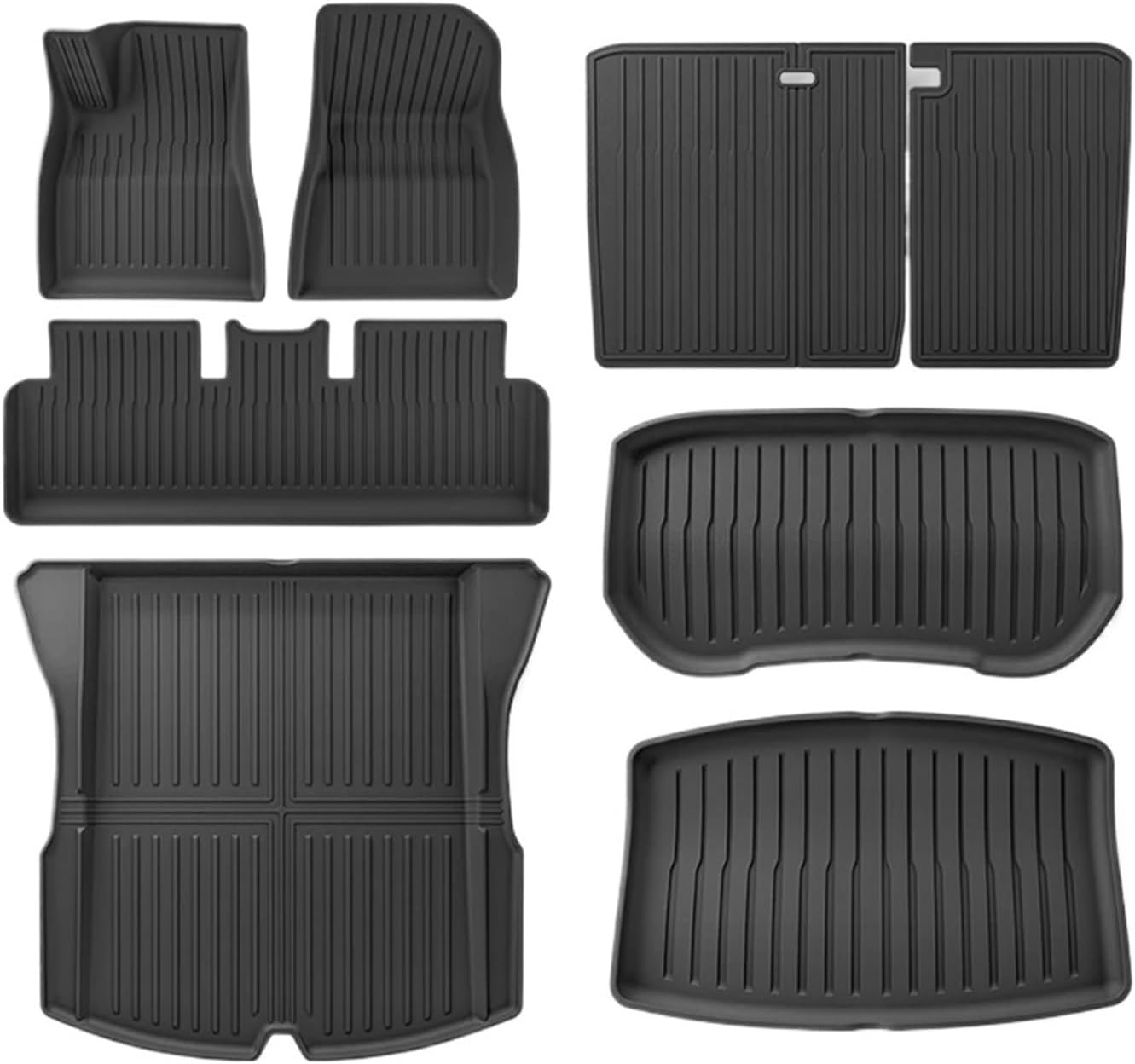 TPE Rubber Floor Mats 2024 Compatible with Tesla Model 3 Highland All Weather Waterproof Non-Slip Cargo Liner Trunk Mats Accessories(M3H LHD 3PCS)