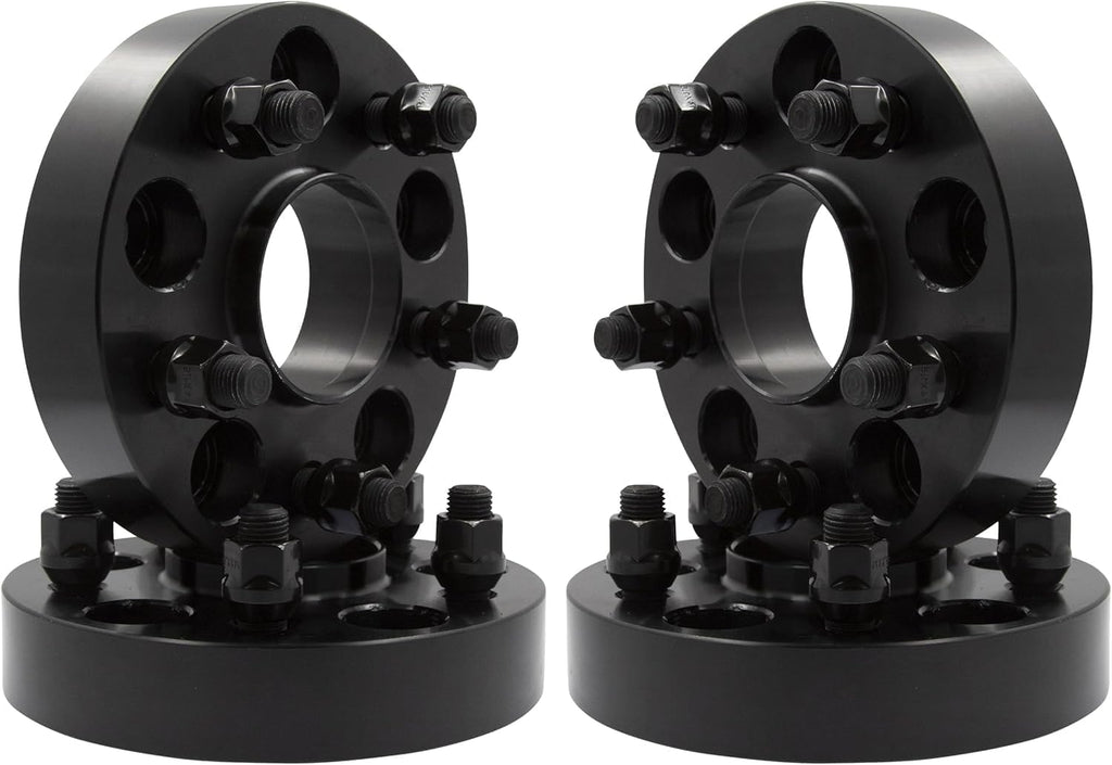 Wheel Accessories Parts 4 Pcs Hub Centric Wheel Spacers Adapters 5 on 120mm 5x120mm 1.25 Inch Thick 66.9mm Hub M14x1.5 14x1.5 Thread Stud Fits 2010+ Chevy Camaro ｜ 2020+ Corvette ｜10-17 GMC Terrain
