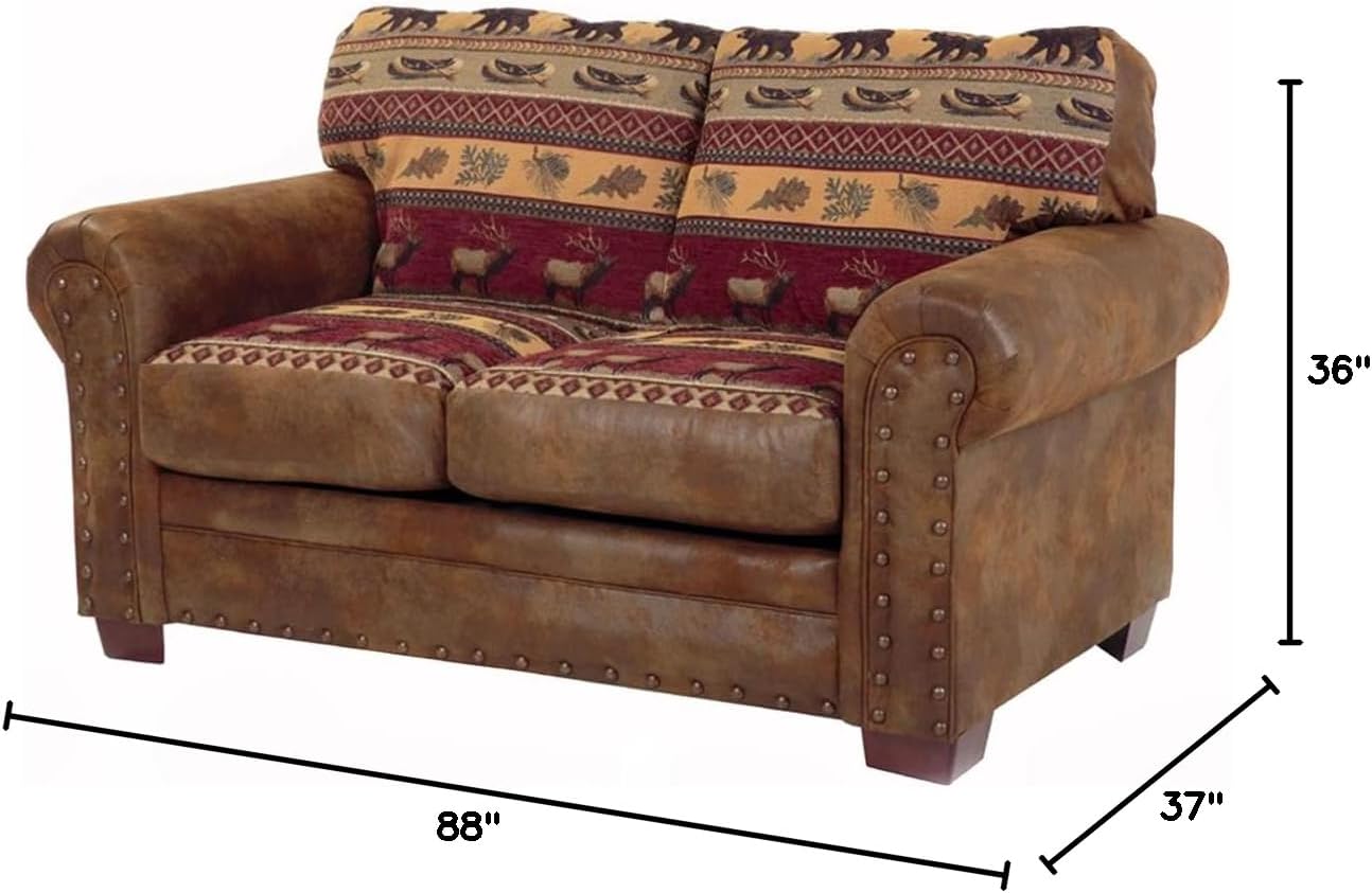 American Furniture Classics Sierra Lodge 4-piece Sleeper Sofa Set in Brown