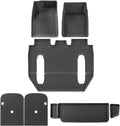 Compatible with Tesla Model X 2024 5/6/7 Seat TPE 3D Car Floor Mats Cargo Liner Trunk Pad Waterproof Protective Left Rudder(6seats 8PCS)