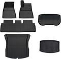 TPE Floor Mats & Cargo Liner Compatible with Tesla Model 3 Highland 2024, All Weather Waterproof Anti-Slip Trunk Mats TPE Floor Liners(6PCS RHD)