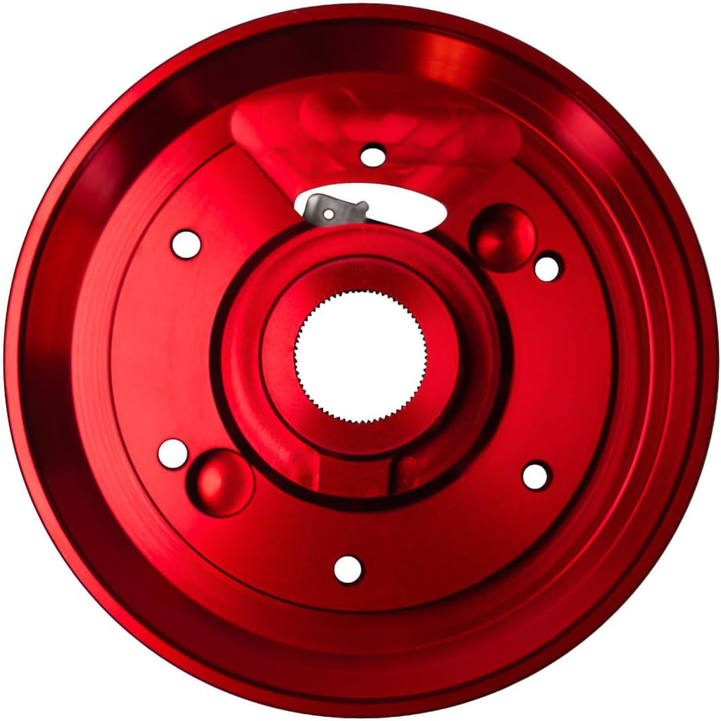 NRG Innovations Racing Style Steering Wheel Short Hub, Lockable Aluminum Steering Shaft, 6x70mm Bolt Pattern Quick Release Adapter Unit, Compatible For 01-06 BMW, Red, NRG-SRK-E46H-RD