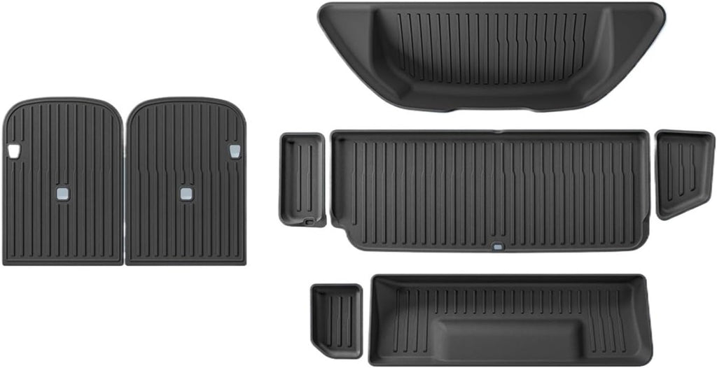 for Tesla Model X 2023 2024 TPE 3D Car Floor Mats Cargo Liner Trunk Pad Waterproof Protective Left Rudder(New 67MODELX4PCS)