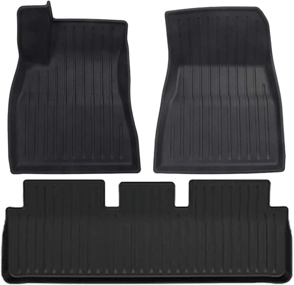 TPE Floor Mats & Cargo Liner Compatible for Tesla Model 3 Highland 2024, All Weather Waterproof Anti-Slip Trunk Mats TPE Floor Liners(3PCS LHD)