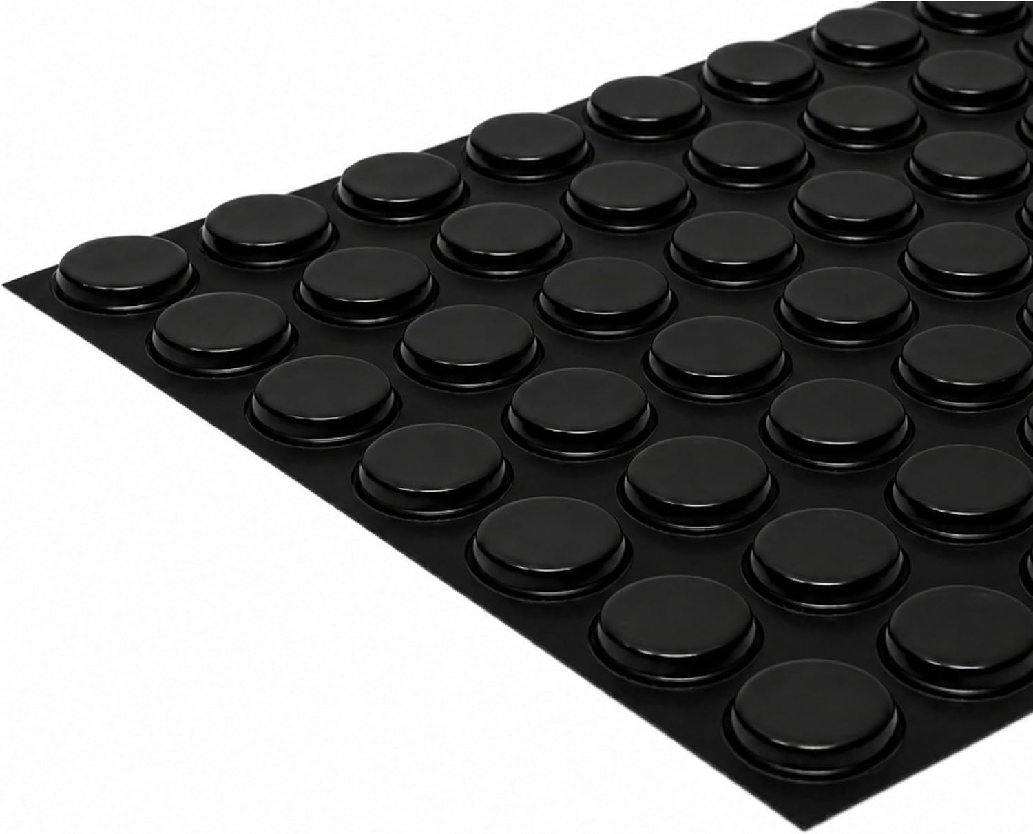 Bumper Specialties Self Adhesive Bumper Feet 0.750' x 0.160' (19.1mm x 4.1mm) Black Cylindrical Polyurethane Pads for Industrial Surface Protection, 2,450 Pieces per Box, BS44